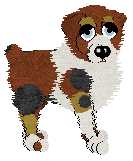 Gypsy is from my aussie-loving period. She was from my friend online, you know who you are, and inspired me to adopt lots of aussies. Before I did all this, I discovered Aussies couldn't breed on my program and I stopped adopting.