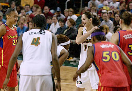 Sue Bird smiles