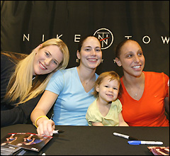 Lauren Jackson, Sue Bird and Diana Taurasi