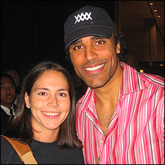Sue Bird and Lakers forward Rick Fox