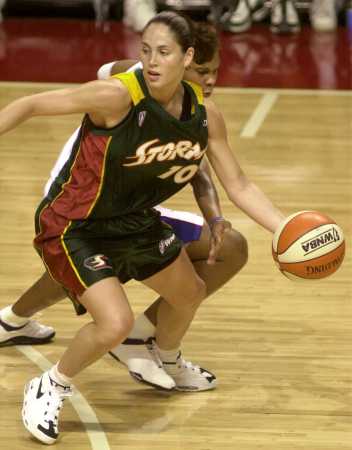 Sue Bird in Action Against Detroit