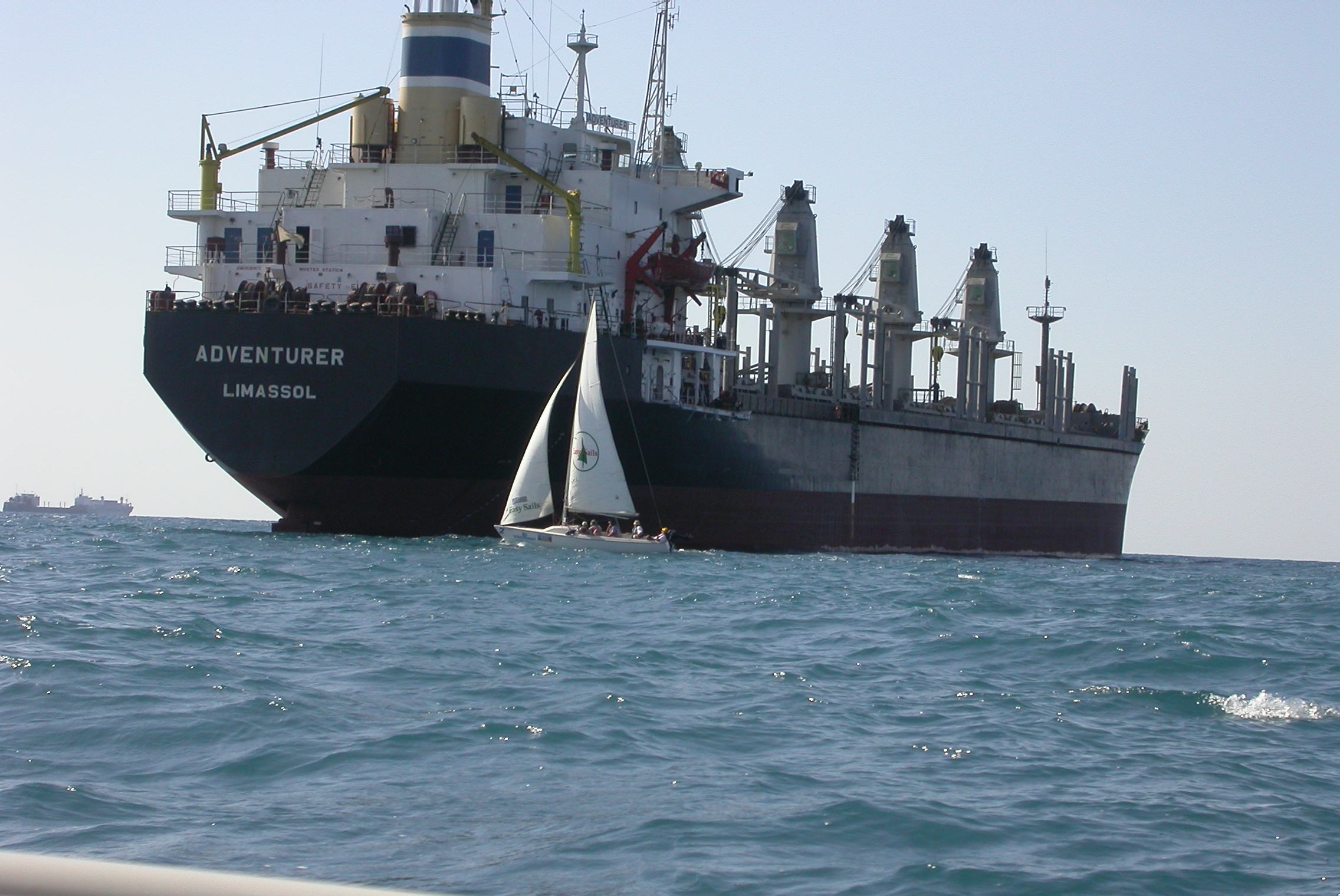 Sonar and a ship
