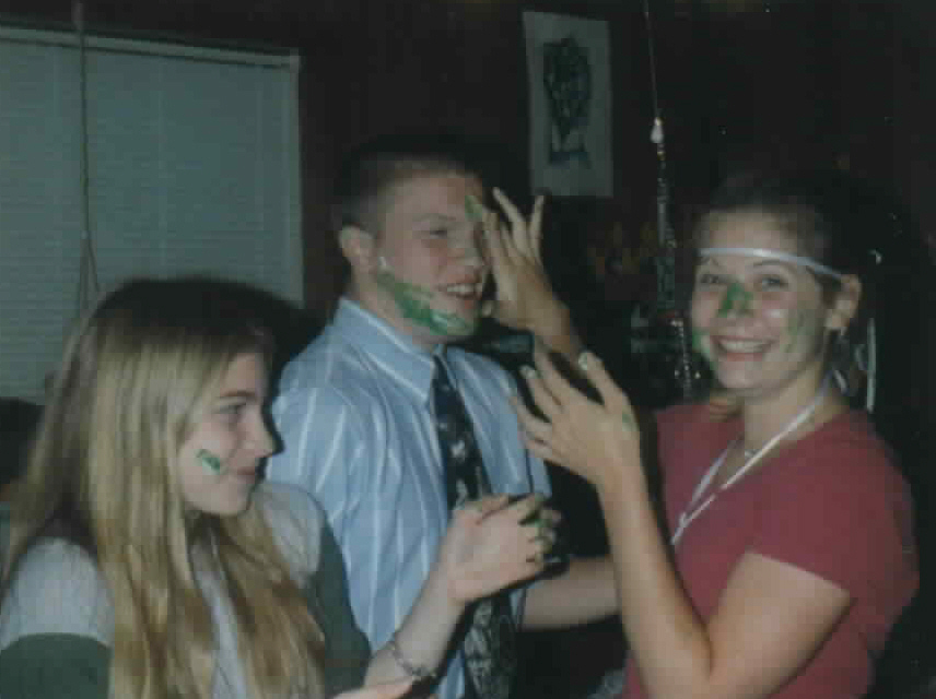 Gina, Me, and Kamie in our infamous cake fight!!!