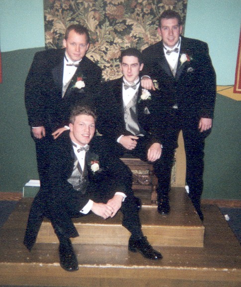 The Groomsmen with the Groom
