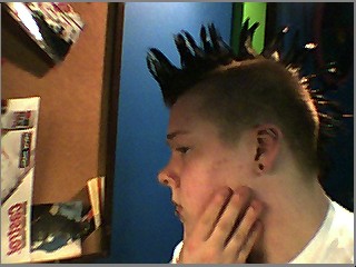 This is my mohawk, I think it's fun and exciting. Feb 2004