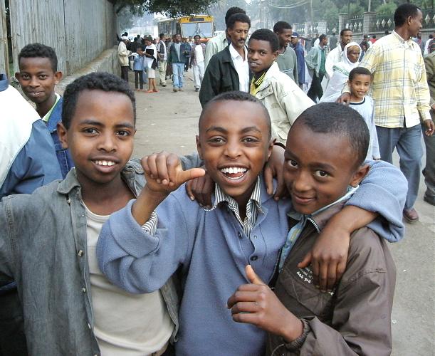  Three boys, three smily faces 