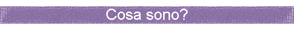 Cosa sono?