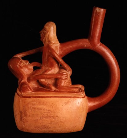 Fellatio. Moche' erotic vessel