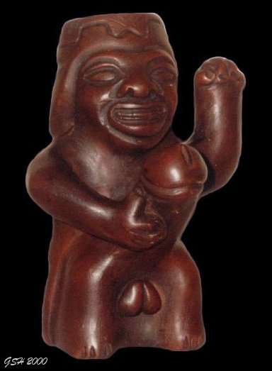 Erotic Moche' ceramic vessel from my collection