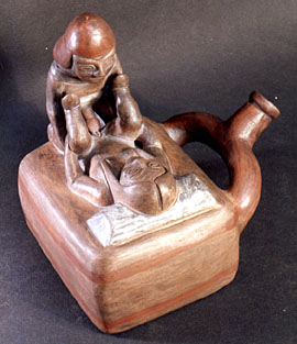 Intercourse. Moche' erotic vessel