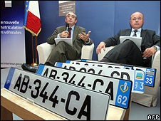 New vehicle registration plates presentation in Paris