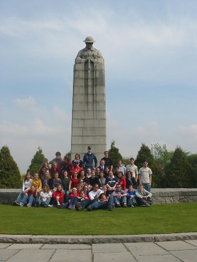 the group in front of the monument that came in second after Vimy Ridge and was built 1/10th of the size