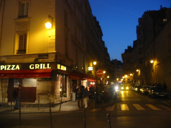 street corner at night