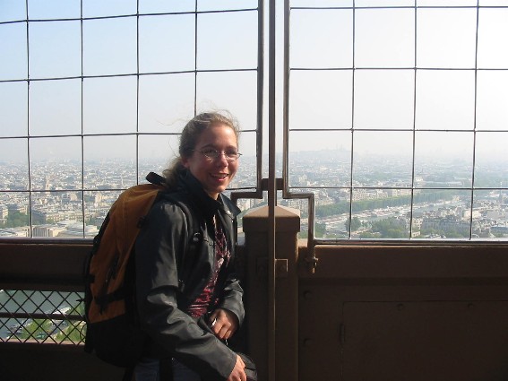 Shannon at the top of the Eiffel Tower