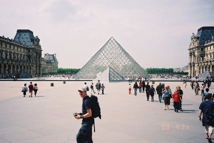 the famous Louvre pyramid
