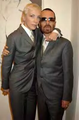 Annie Lennox y Dave Stewart en la galeria de Eurythmics, en Londres. 31 de Octubre de 2005