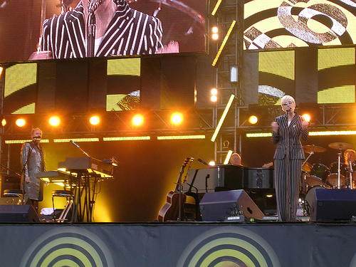 Annie Lennox es embajadora de la campa�a 46664, que preside Nelson Mandela