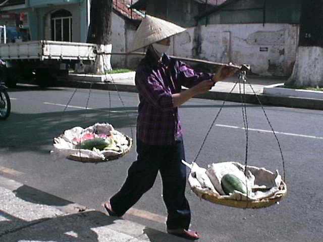 Market woman delivering their wares