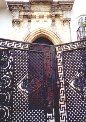 Gated Entrance to  Versace's Home in South Beach