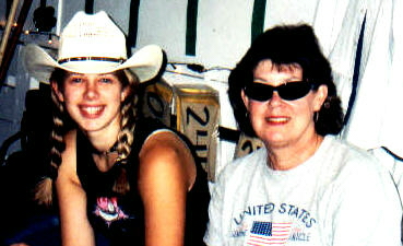 Hick Chelsea and her patriotic mother.