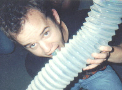 Phil. Licking sawdust. I love my weird friends.
