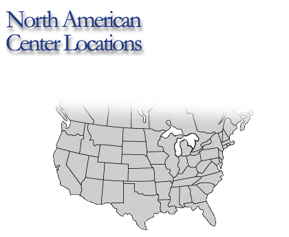 Click Your Region To Find Centers In Your Part Of North America.