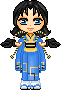 Base by Angy-Chan. Kamatari, one of the Juppangatana (Ten Swords) of Shishio. Please note that Kamatari is a dudeit was not a flaw in the base or the render. I've never seen him in the anime, so I wasn't sure what color to make his costumebut the blue and yellow looked good.