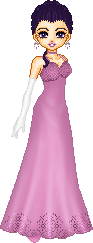 Abrielle in a pink dress - not a color she would normally ever wear.