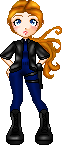 Base by Pixel 2 Pixel Productions. Hotshot Space Force pilot Gloria Van deGraff, the protagonist.