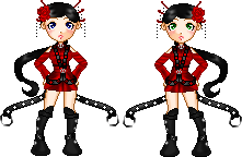 Base by Pixel 2 Pixel Productions. Dragon Sect Assassins, Rei and Kei. They beleive that in order to destroy Rayne, she must be in her Red Rayne hyper-from. They have plans to 'share' Duke de Vorell if Rayne won't play their game, or can't stop them.