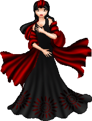 Nianya Almareth, the Black Elf leader, former servant of Airess of the Black Winds. This costume appears nowhere in the unpublished work, but I rather like it.