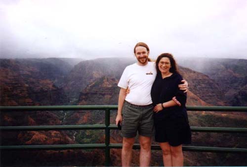 picture of Steve and Evie at Waimea Canyon