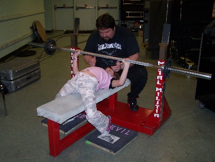 Me and Daddy warming up