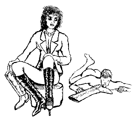 Donna changes her riding boots