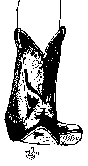 Gina's boot up close