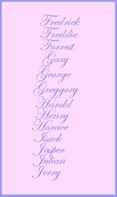 Boy's f-j