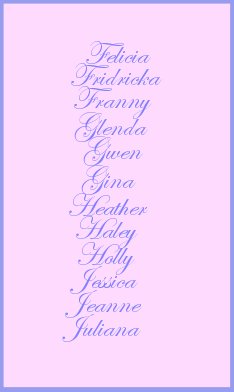girl's f-j
