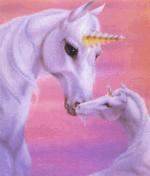 unicorn mother and baby