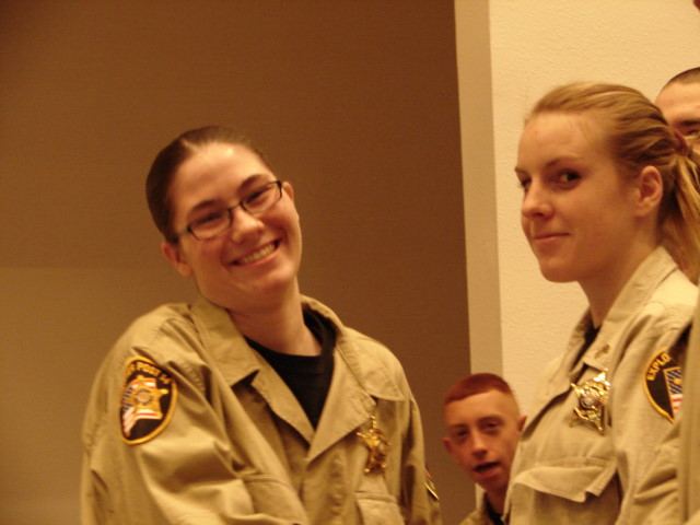 Cadet M. Cresap with SSG L. Gordon.&nbsp; 