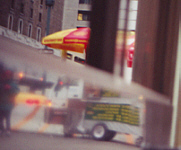 [Mirror images in New York city.]