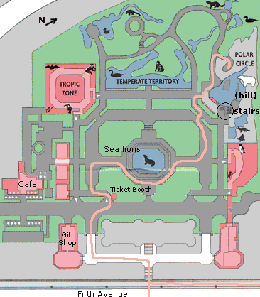 [map of Central Park Zoo]