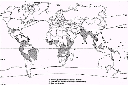 Distribuci�n mundial del Dengue