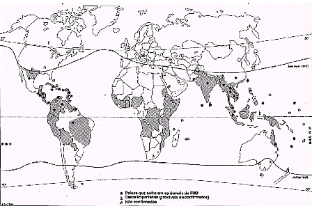 Distribucin mundial del Dengue