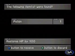 You can receive items after battles...