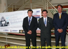 Con Gerardo Crespo y Oscar Campillo (Holmatro)
