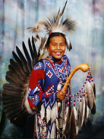 Tobie at Muckleshoot Pow-wow 2005 - JR Boys Traditional Champ! 