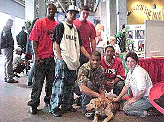Dale and her pup make friends with LSC visitors