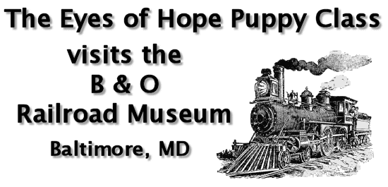 The Eyes of Hope Puppy Class visits 
the B&O Railroad Museum
in Baltimore, MD