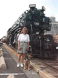Diane and Sirius by a Steam Train