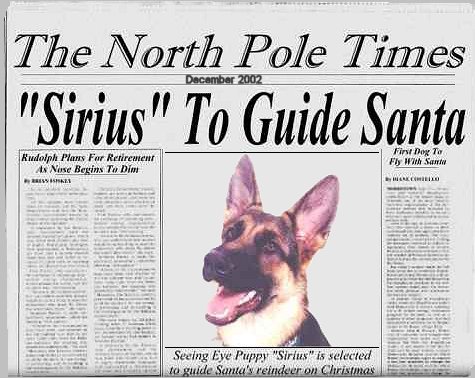 The North Pole Times
Sirius to Guide Santa